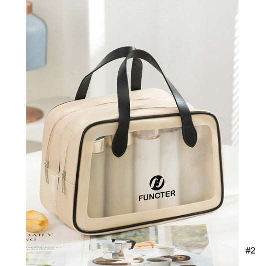 Waterproof Toiletry Bag for Travel - Double Layer Dry/Wet Shower Organizer