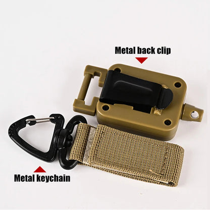 Outdoor Metal Badge Reels Retractable Keychain