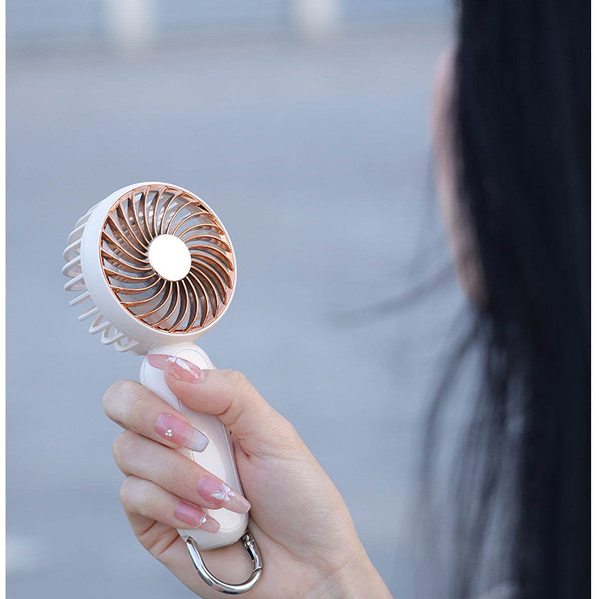Mini Portable Fan Pocket Fan with Carabiner