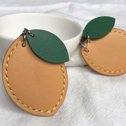 Leaves Shape PU Leather Keychain