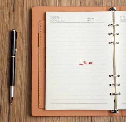 A5 PU Leather Business Notebook Writing Journal Executive Notebook Loose-Leaf Notebook
