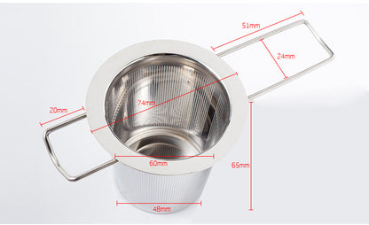 Folded Handles Stainless Steel Tea Infuser