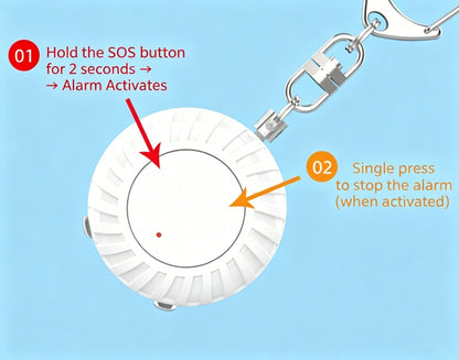 Portable Personal Alarm Keychain Safety Security