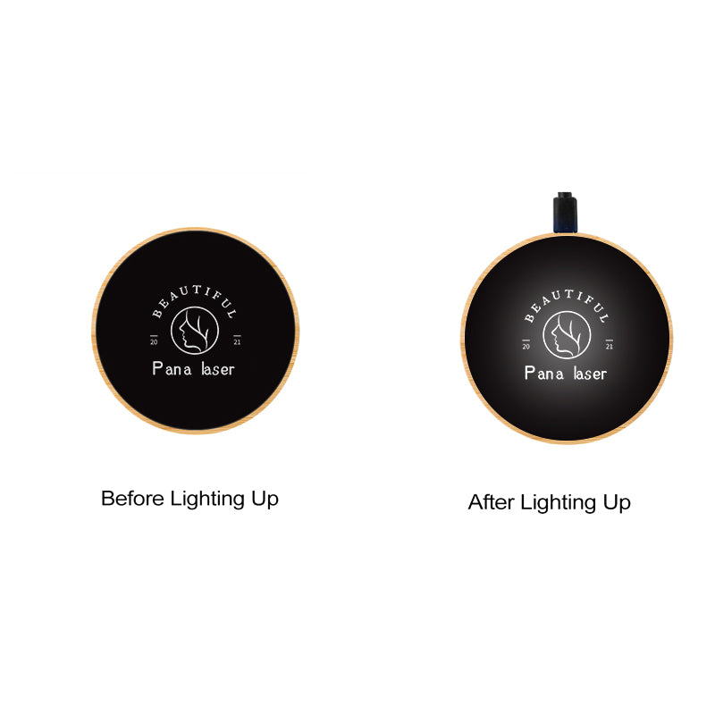 Bamboo Flashing LED Light Up Wireless Charger (White Light)