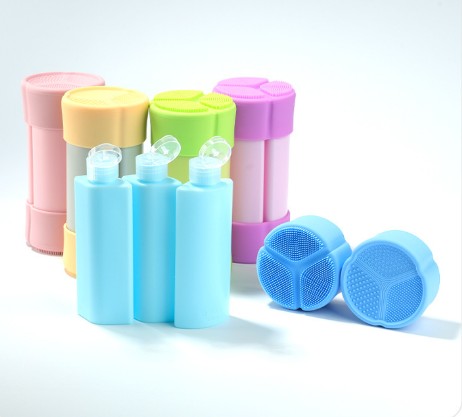 2.26 oz 3-In-1 Silicone Travel Bottles, Leakproof Refillable Toiletry Containers For Trip Luggage