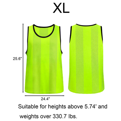 Adult Mesh Stripe Basketball Jersey Team Practice Vests - Size XL