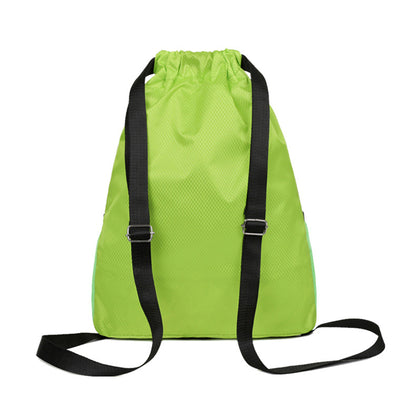18 x 12.67" Drawstring Backpack, Waterproof Sports Gym Bag with Side Pocket