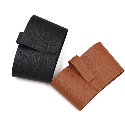 PU Leather Cup Sleeve with Handle, 12oz-16oz Reusable Insulated Anti-Slip Cup Cover