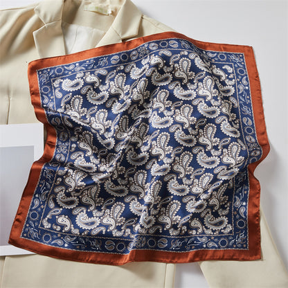Custom 22" x 22" 100% Mulberry Silk Bandana Silk Satin Handbag Wrap