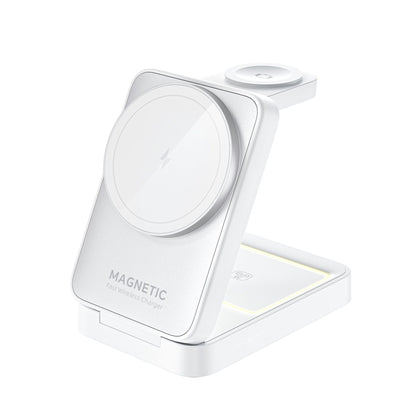 Magnetic 3" 1 Wireless Charging Station Travel Charger For Multiple Devices W/Night Light