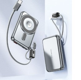 10000mAh Magnetic Fast Charging Portable Charger W/ Built-in Cables, Lanyards