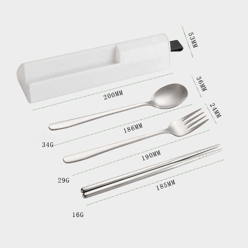 3 Pieces Camping Tableware Set Portable Travel Utensils Set with Case Phone Holder