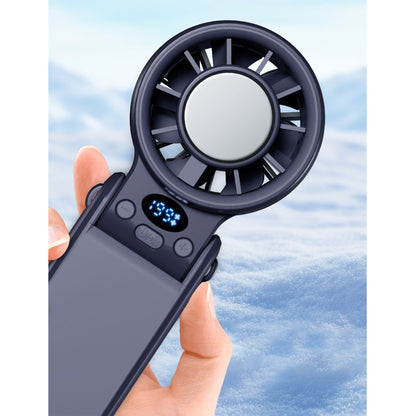 Foldable Mini Handheld Fan Digital Display Rechargeable Fan With Adjustable Wind Speed