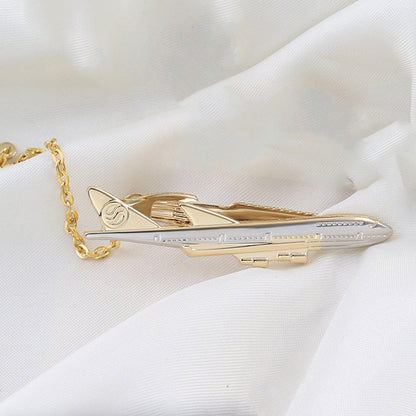 Metal Plane Shape Tie Clip for Men