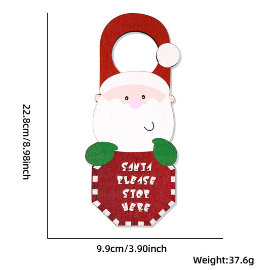Christmas Wooden Material Door Hanger Sign