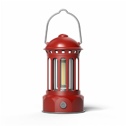 Rechargeable LED Light Camping Lantern Retro Design Portable Waterproof Outdoor Tent Bulb