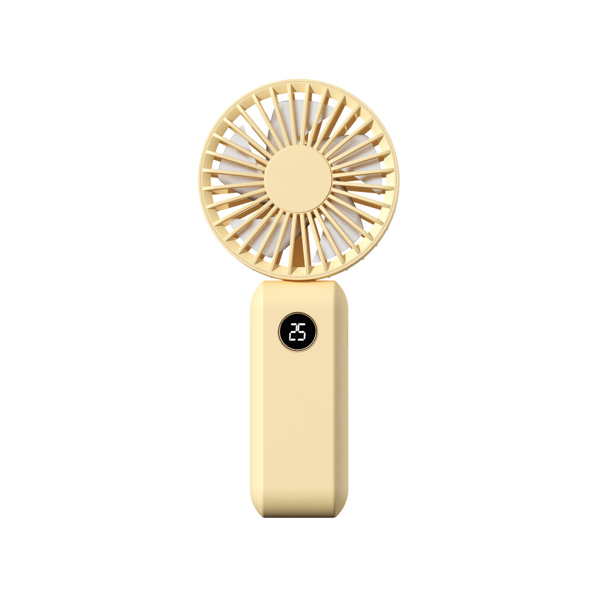 Foldable Mini Handheld Fan With Battery Display Rechargeable Portable Fan Adjustable Wind Speed