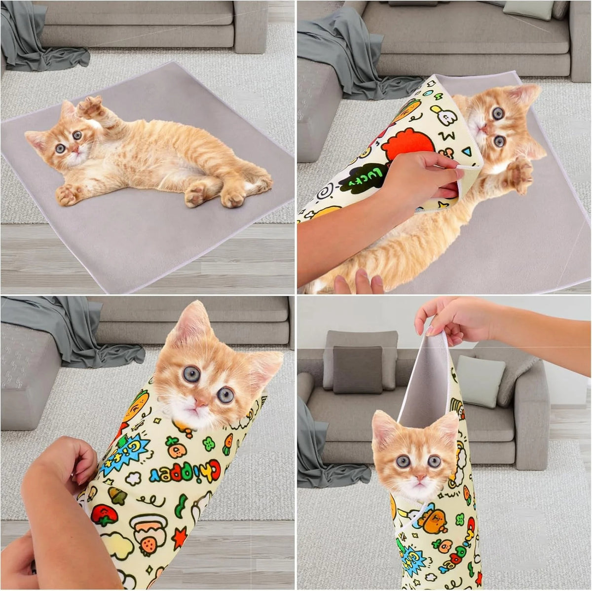 19.7" x 19.7" Custom Pet Grooming Magic Cloth Wrap Lens protector Makeup Bag