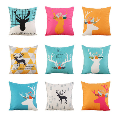 Full Printed 15.8 x 15.8" Premium Square Polyester Short Plush Throw Pillowcase W/Hidden Zipper