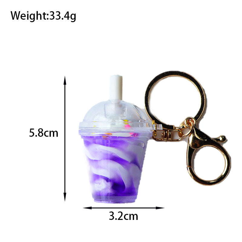 Ice Cream Cup Keychain W/Keychain Ring
