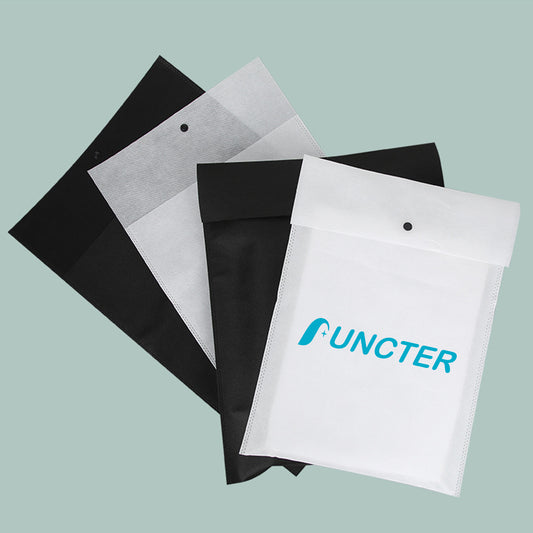 11.8 x 15.8" Black Non Woven Bag Hidden Buckle Packaging Bag