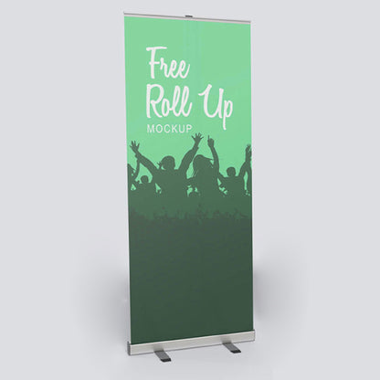 32 x 79" Roll Up Banner Retractable Banner with Stand for Advertising, Club, Music Event