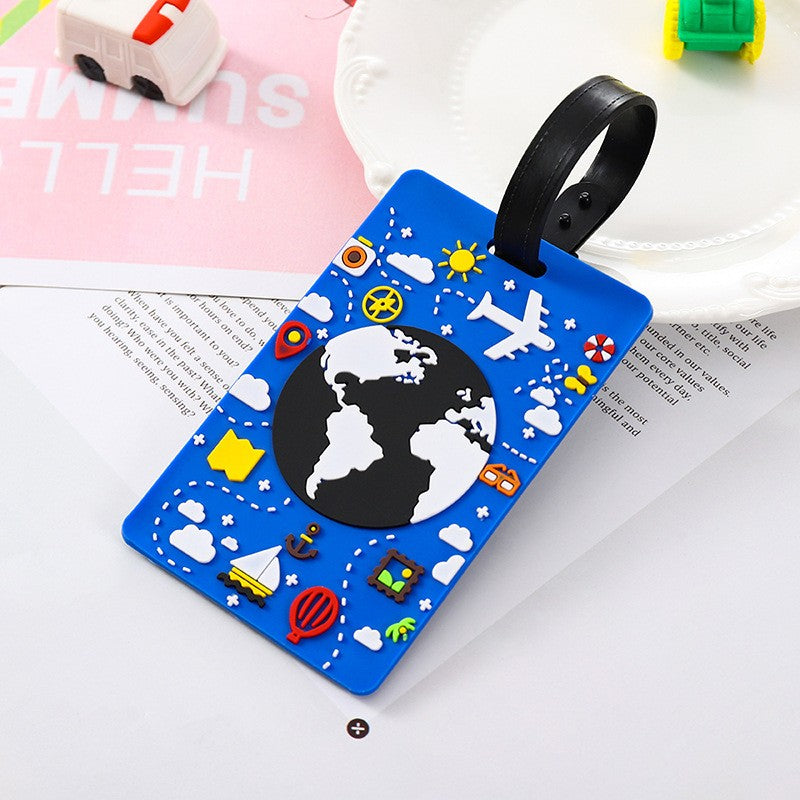 Square 3D Soft PVC Luggage Tag For Suitcase Travel Baggage Identification