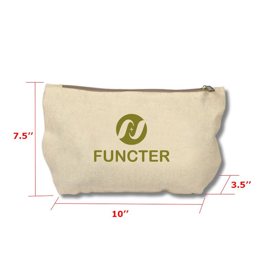Custom Heavy-Duty 12 oz. Cotton Canvas Zipper Bags Cosmetic Bag Make Up Bags