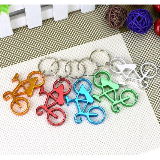 Bicycle Shaped Aluminum Bottle Opener Key Tag