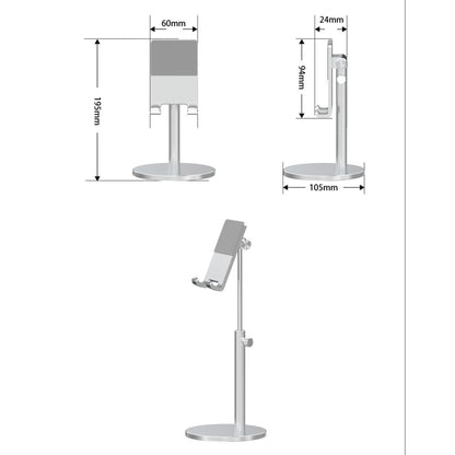 Adjustable Tablet Stand Holder Cell Phone Stand(Max 13 inch) Aluminum Alloy
