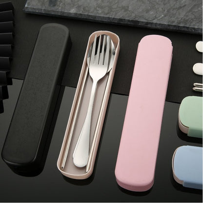 304 Stainless Steel Spoon Chopsticks Fork Tableware Set