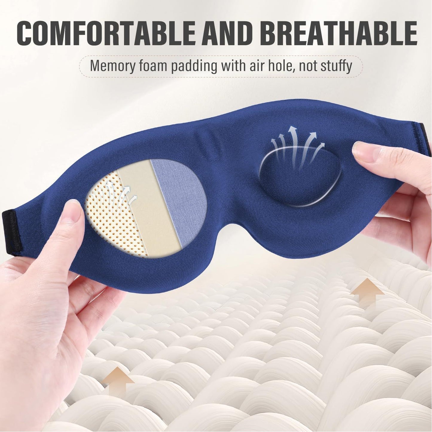 3D Weighted Eye Mask Blocking Lights Sleeping Mask