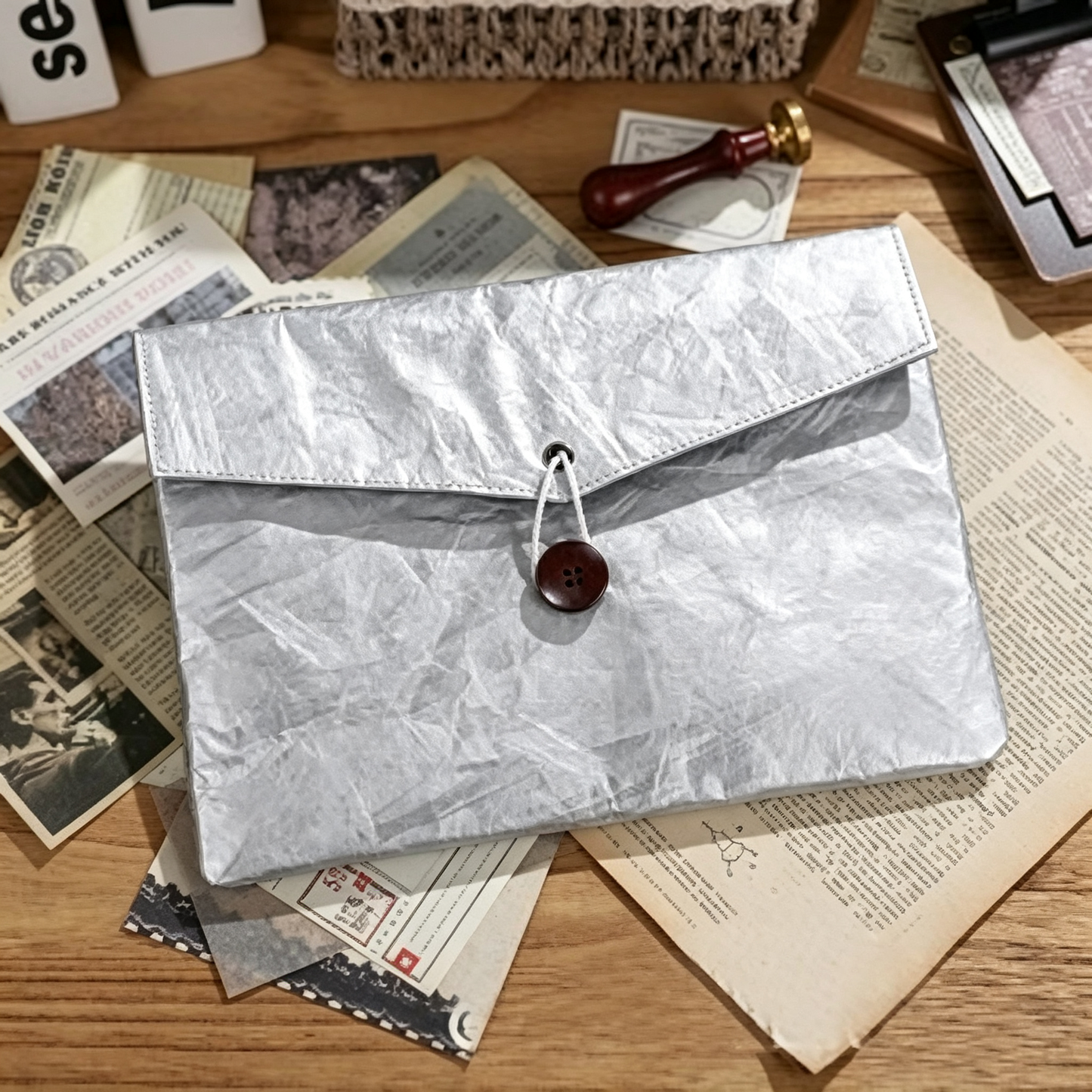 Oxford cloth 14" Envelope File Organiser Document Bags Laptop Bag W/ Rope Closure
