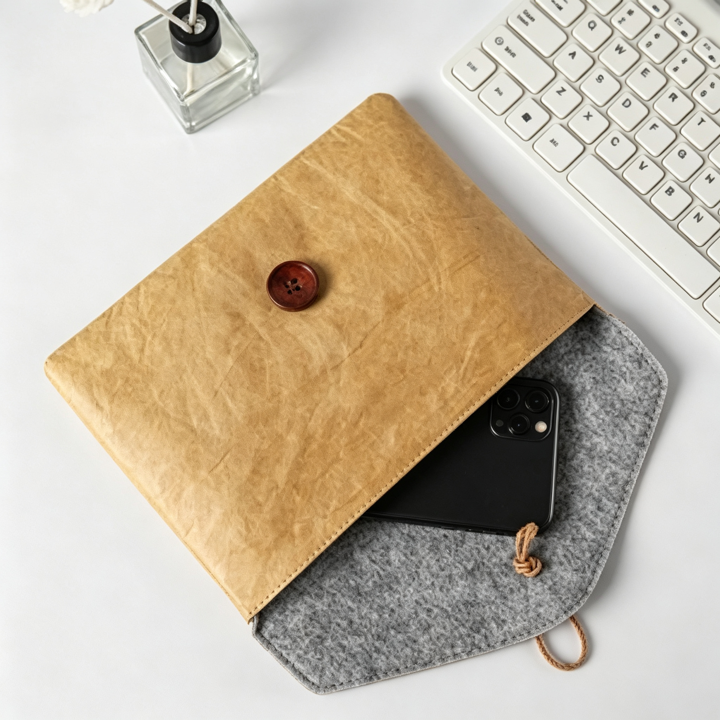 Oxford cloth 14" Envelope File Organiser Document Bags Laptop Bag W/ Rope Closure