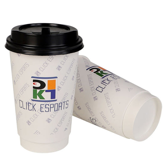 Disposable Paper 16 OZ Coffee Cup with Lid