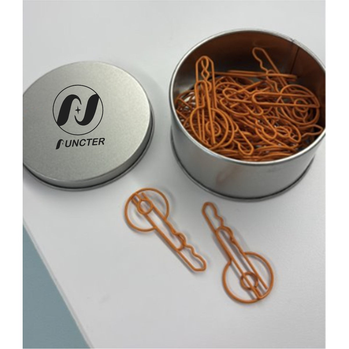 Key Shaped Metal Clips Paper Clips Tin