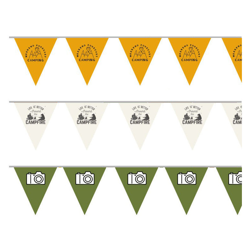 9.5' Custom Full Color Both Side Felt Pennant String