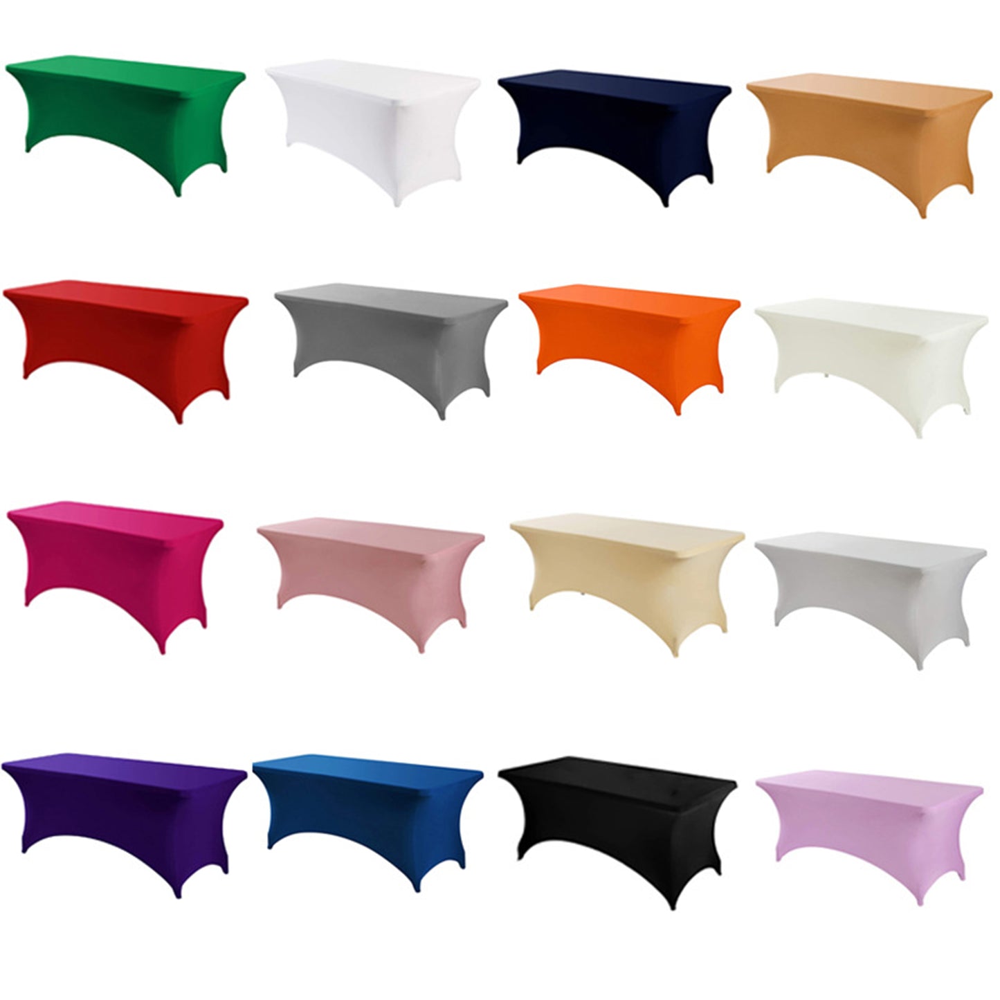 Custom Tablecloth 6' Full Color Dye Sublimation Stretch Fabric Fitted Table Covers