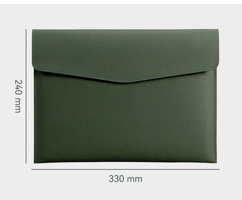 A4 Lichee Pattern Portfolio Envelope Case File Bags Document Holder with Snap Closure