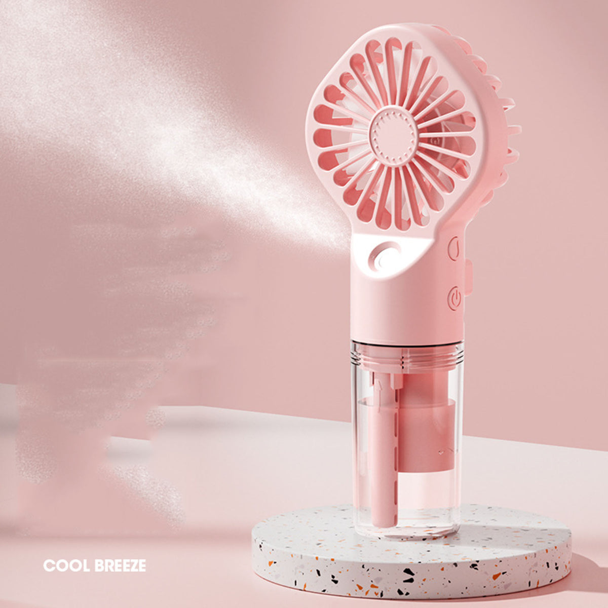 Portable Misting Fan Hand held Small Personal Spray Fan W/Water Tank