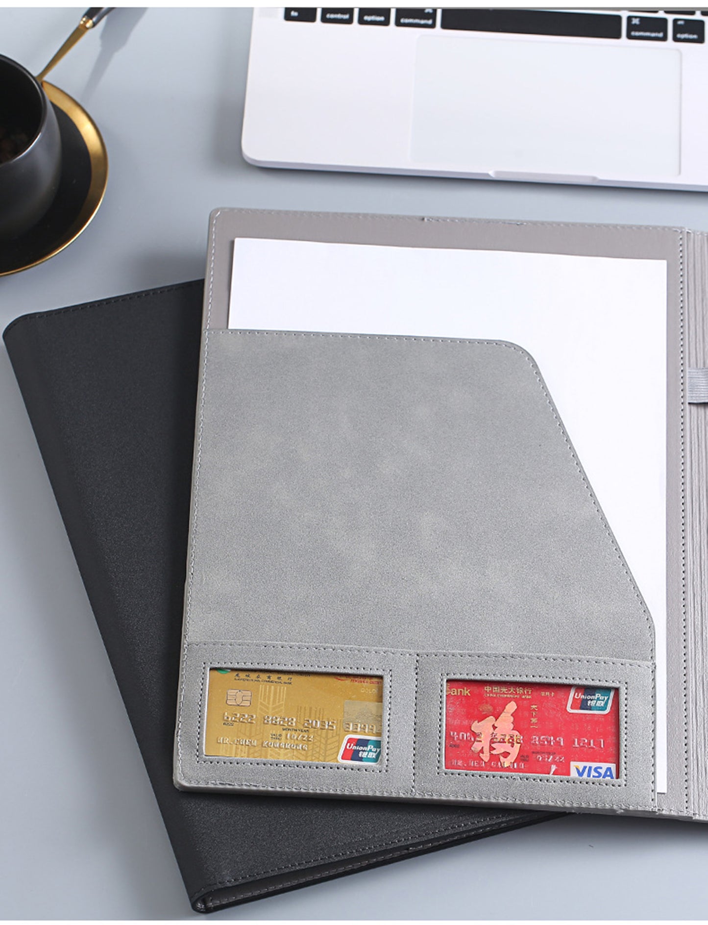 Multi-Functional Magnetic A4 PU Leather Folder