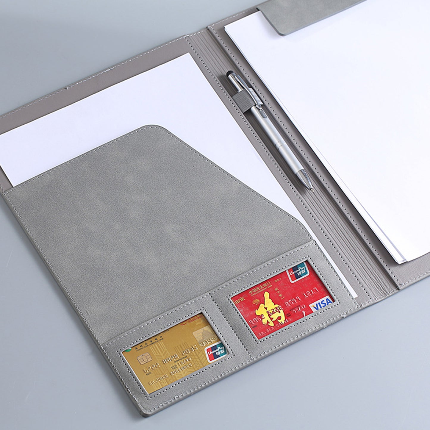 Multi-Functional Magnetic A4 PU Leather Folder