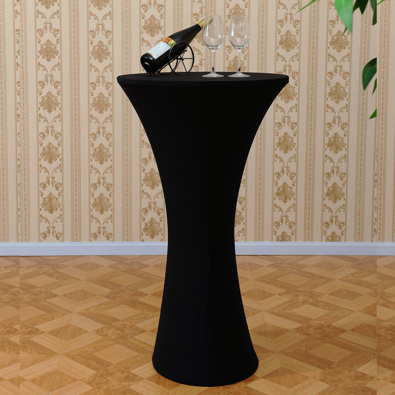 30 x 43" Spandex Cocktail Table Cover, Custom Printed Table Cover With Round Plate