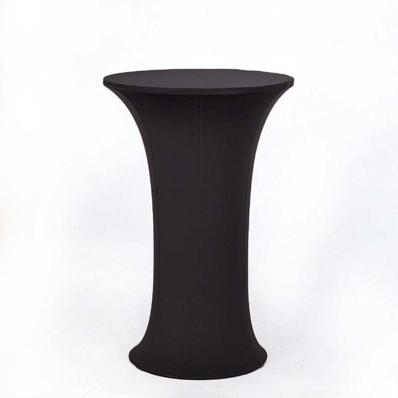 30 x 43" Spandex Cocktail Table Cover, Custom Printed Table Cover With Round Plate