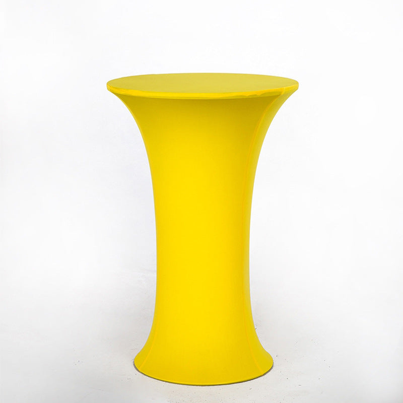 30 x 43" Spandex Cocktail Table Cover, Custom Printed Table Cover With Round Plate