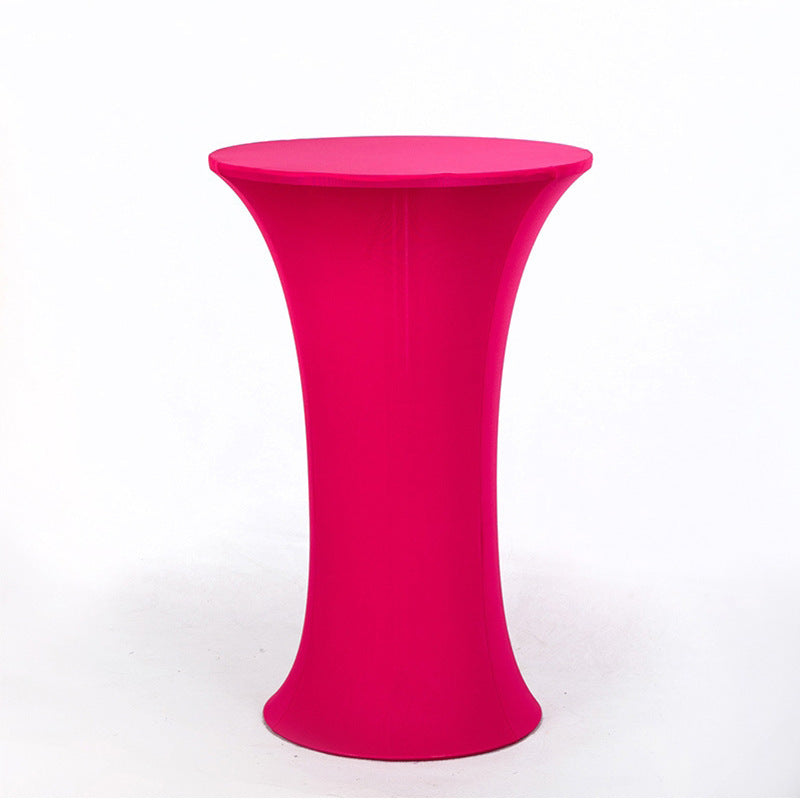 30 x 43" Spandex Cocktail Table Cover, Custom Printed Table Cover With Round Plate