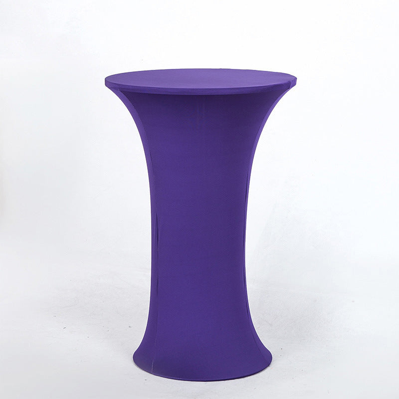 30 x 43" Spandex Cocktail Table Cover, Custom Printed Table Cover With Round Plate