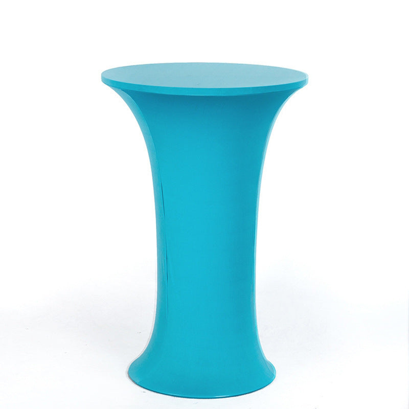 30 x 43" Spandex Cocktail Table Cover, Custom Printed Table Cover With Round Plate