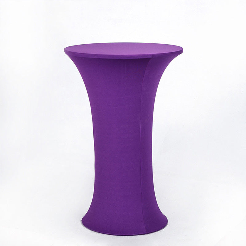 30 x 43" Spandex Cocktail Table Cover, Custom Printed Table Cover With Round Plate