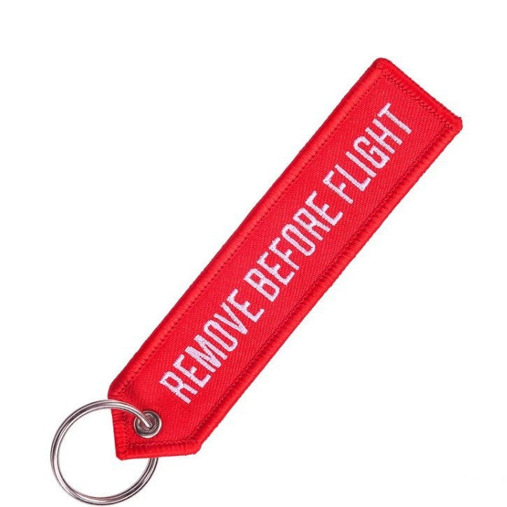 Double Sided Woven Embroidered Keychain